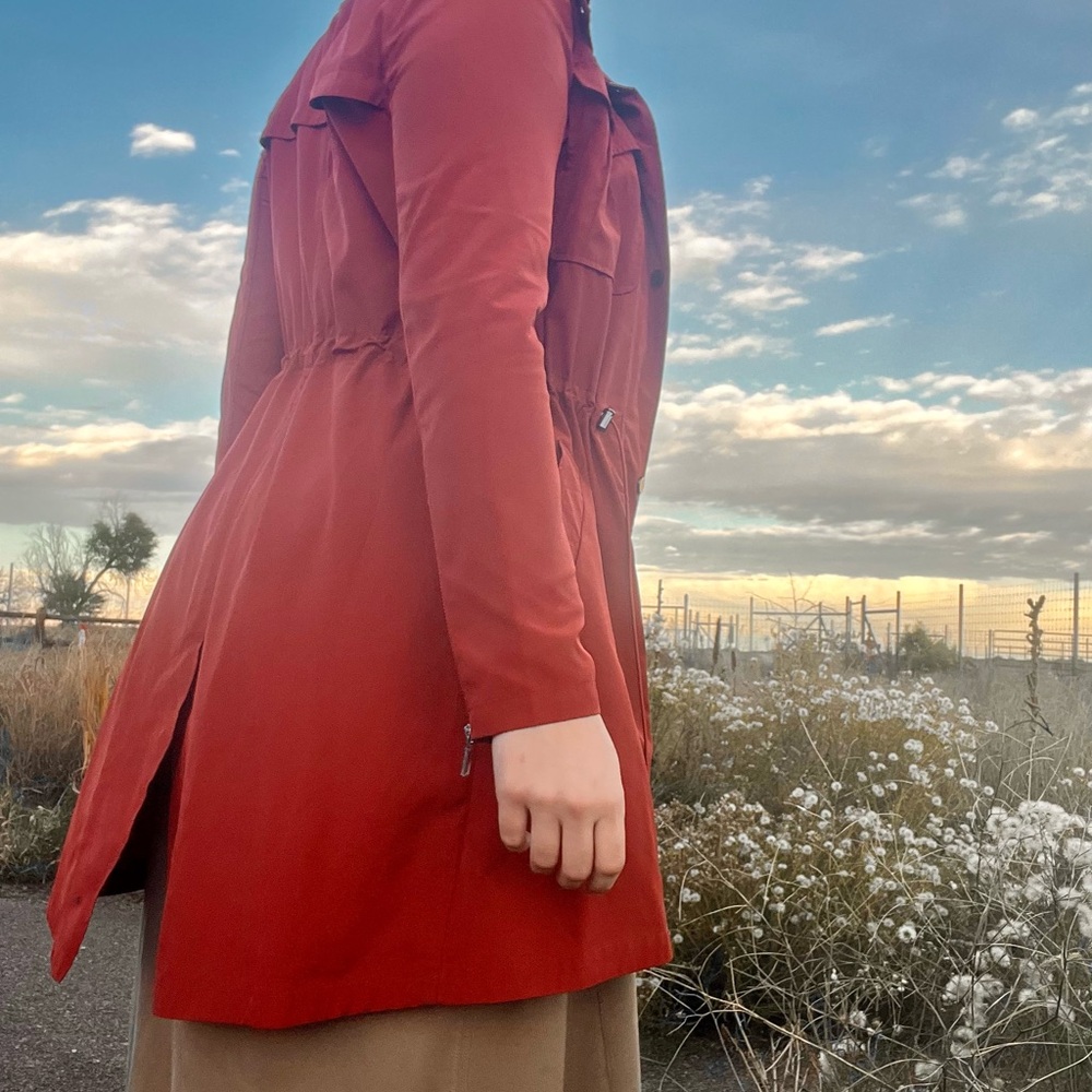 Badgley Mischka Terracotta Trench Coat